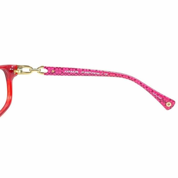 Coach Fannie HC 6052F 5237 Burgundy Red Pink Eyeglasses Demo Lenses 54mm - Picture 6 of 6